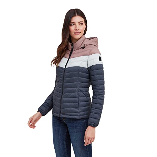 TOG24 Garriston Womens Lightweight, Supersoft Quilted Colourblock Puffer Jacket for Winter with Fixed Hood and Eco-friendly Thermal Filling (12, Washed Blue/Pink) TOG24 Garriston Womens Lightweight, Supersoft Quilted Colourblock Puffer Jacket for Winter with Fixed Hood and Eco-friendly Thermal Filling (12, Washed Blue/Pink)