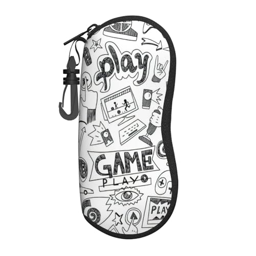 La Mejor Lista de Monturas de gafas para Niño - los más vendidos. 49 BKDODKS - Funda de videojuego para niños con montura de anteojos con cremallera práctica para gafas, funda suave, color negro, talla única