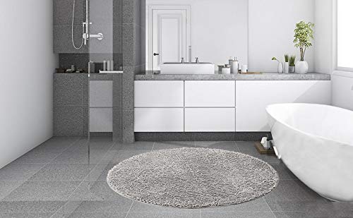 Dricar - Tappeto rotondo in ciniglia, 100 cm