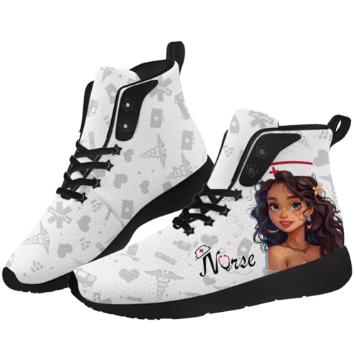 Men's Women's Nurse Print Shoes High Top Sneakers Casual Shoes Gifts for Dad Mom2