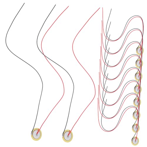 COSMEVIVI 15pcs Disc Microphone Trigger Acoustic Pickup Transducer for Guitar and Drum Easy to Install Durable Brass High Sensitivity Wired