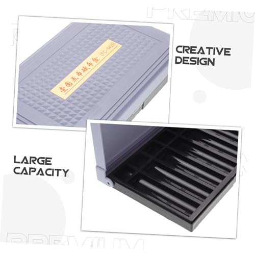 Organizador de monedas STOBOK gris con gran capacidad miniatura 7