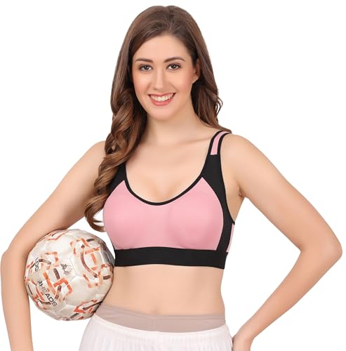 Image of Wonkey Women Sport Non Padded Bra Pack of 3 Bra Breathable & Adjustable, Easy Comfort