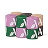 Amazon Aware 100% 3-ply Bamboo Toilet Paper, Unscented, 12 Rolls, 350 Sheets per roll, Total 4200 Sheets, Plastic-Free
