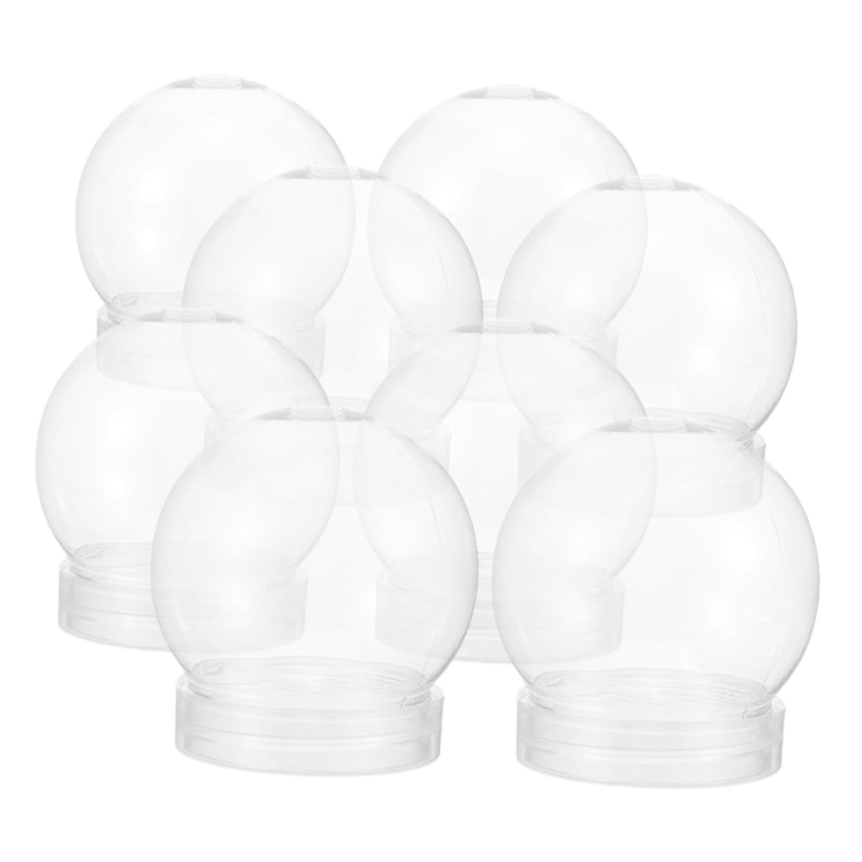 MAGICLULU 4 Set di Globi di Neve Globi Dacqua Artigianato Creazione di Globi di Neve A Forma di Globo in Plastica 8 Pezzi * 4