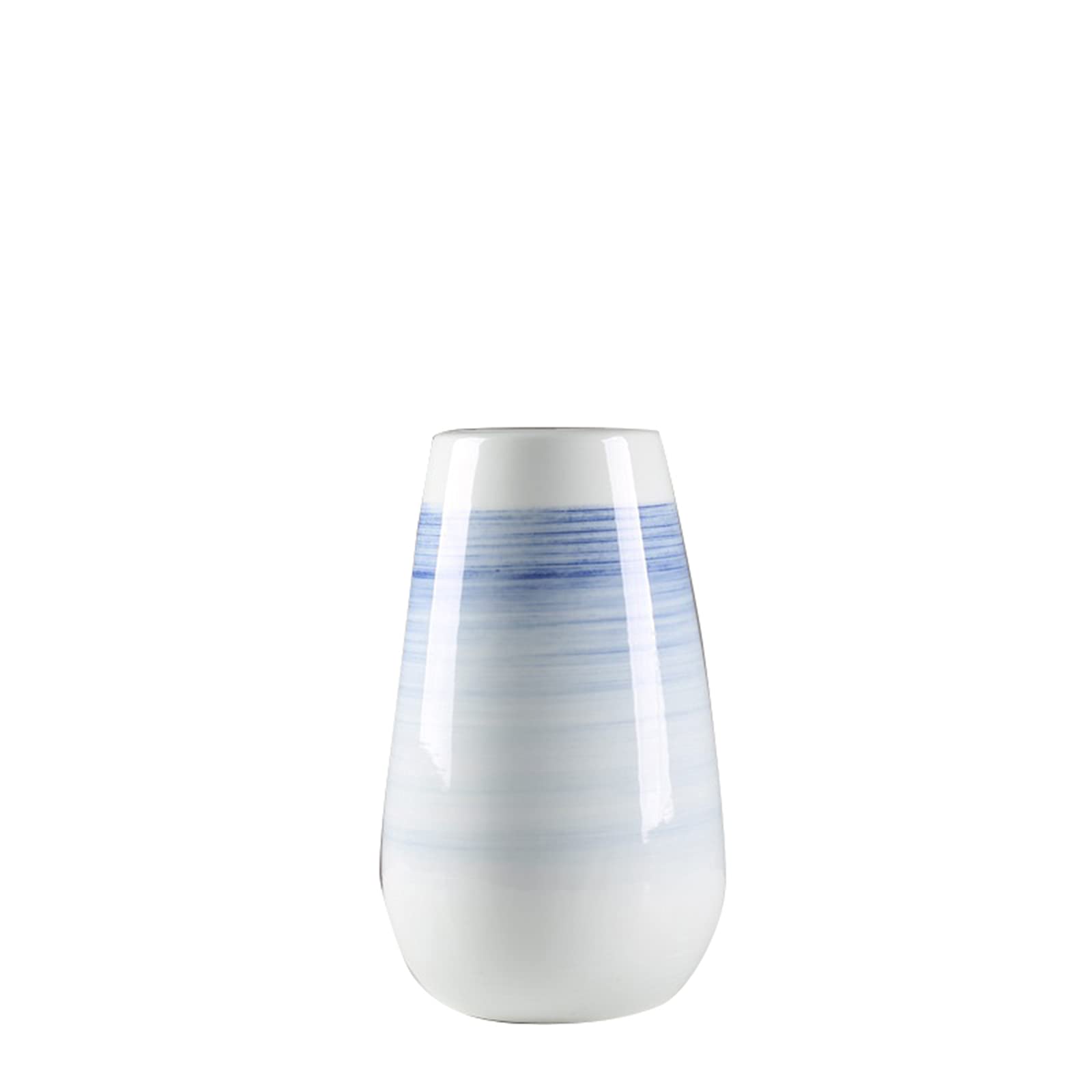 asdchZen White Ceramic Vase, Indoor Dining Table Flower Decorative Vase Hotel Room Sample Room Meeting Room Decorative Vase,19 * 32CM
