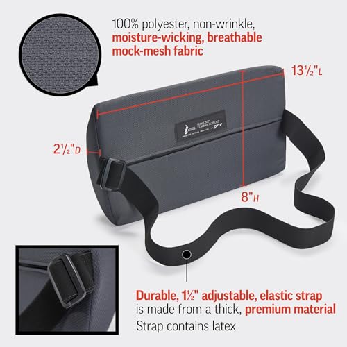 OPTP The Original McKenzie Slimline Lumbar Support – USA-Made Lower Back Support for Office Chair, Car Back Support, and Travel Lumbar Pillow. The Preferred Lumbar Cushion by Physical Therapists.3