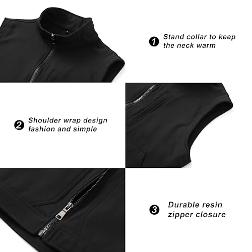 Image of VtuAOL Men's Lightweight Softshell Vest Outdoor Quilted Vest Sleeveless Jacket for Travel Hiking Golf