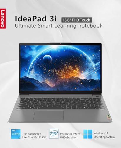 Image of Lenovo Ideapad 3i Laptop | 15.6 inch FHD | Touchscreen | Intel 11th Gen Processor| Office 365 for the Web | Arctic Grey (40GB RAM | 2TB SSD)