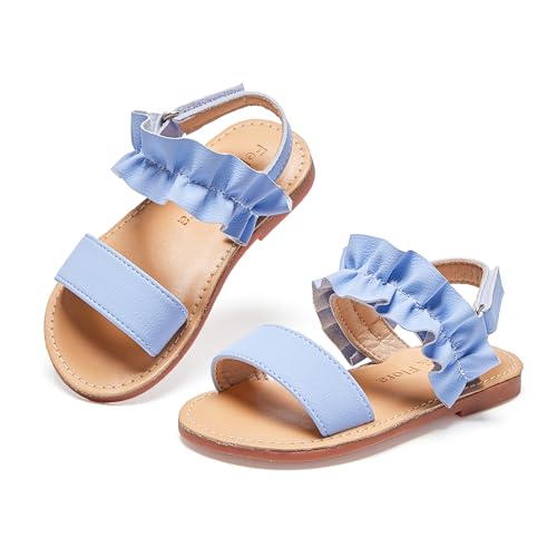 Image of Felix & Flora Toddler Girl Sandals - Little Girl Easter Dress Shoes Lightweight Open Toe Beach Holiday Flats