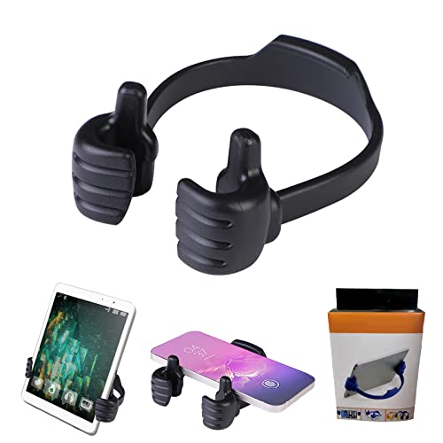 Bolukets Paresseux Pouce vers Le Haut Support De Téléphone Supports de téléphone Portable Réglable Portable Support De Tablette pour Bureau téléphone Cadeaux de Noël (Noir,Box) Cover