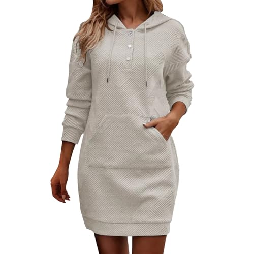 Robe pull femme à capuche confortable contre le froid