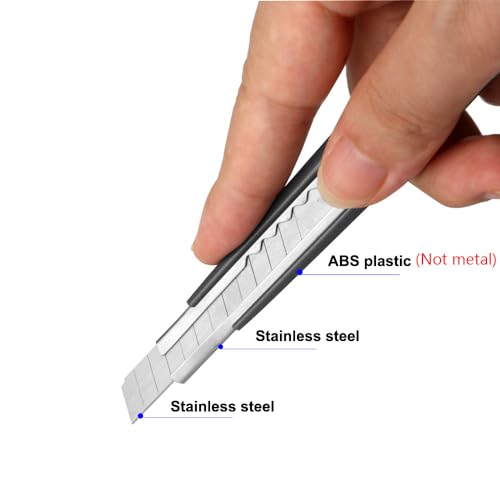 Image of Gebildet 5pcs Professional Cutter - 9mm Snap Off Blades / 60 Degree Foil /Utility /Graphic Knife Set - Ideal for Foils, Wallpaper, Crafts, Cartons