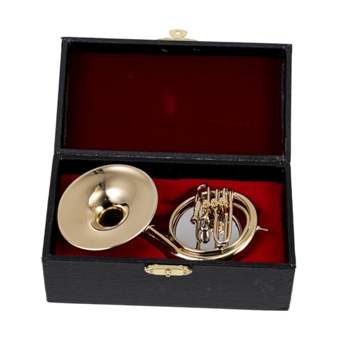 HANABASS 1 Set Musical Instrument Model Miniature Realistic Small Sousaphone Delicate Tuba Model Tuba Instrument Musical Instruments Mini Musical Instrument 24k Gold Plated Copper Golden