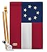 Americana Home & Garden AA-HS-HS-140683-IP-BO-D-US18-AG 28 x 40 in. Star Bars Historic Impressions Decorative Vertical Double Sided House Flag Set & Pole Bracket Hardware Flag Set