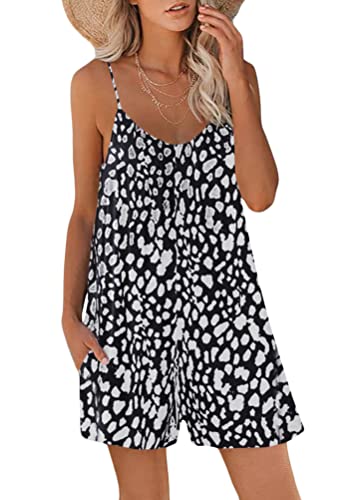 CUPSHE Damen Jumpsuit Ärmellos - V-Ausschnitt, Weite Beine, 100% Polyester
