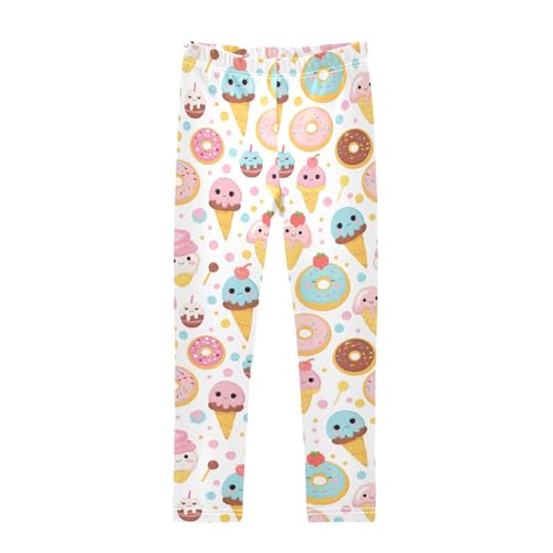 Ice Cream Donut Toddler Girl Pants, Leggings for Kids in Toddler Girl Clothes 4T Girls Athletic Leggings
