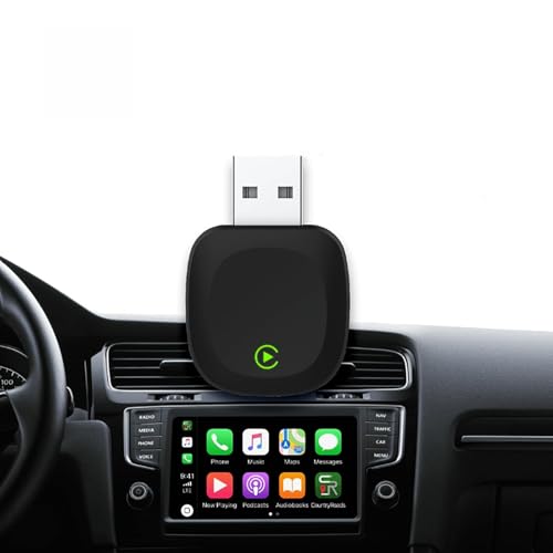 Adaptador CarPlay Inalámbrico – Adaptador Android Auto Inalámbrico, actualización súper rápida de Wired CarPlay a inalámbrico, USB C/A Plug and Play, sin latencia, compatible con iPhone iOS /Android