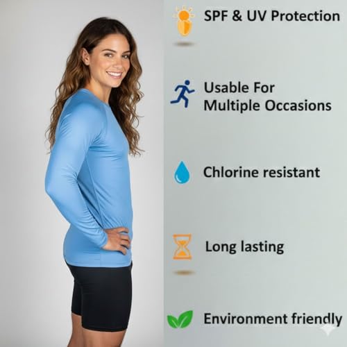 Image of Aqua Holic Swim Shorts & Full Sleeves Tshirt for Women