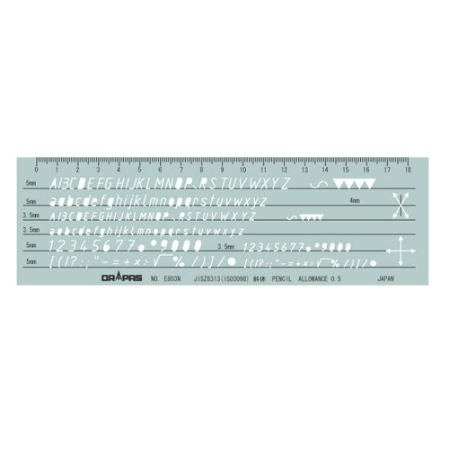 De La Paz Template Alphanumeric ISO 31 – 803 E – 803