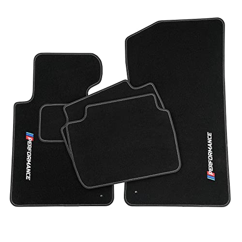 PERFORMANCE Personalisierte Velours-Fußmatten für BMW 3er E46 1998-2004 - Personalisierte, Matt,...