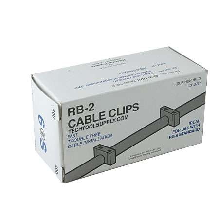 Telecrafter RB2 RG6 Insulated Staples - Black ID .276in