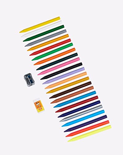 Fun Express Halloween Glitter Stacking Point Crayons, 12 Pieces