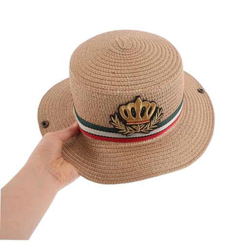 Summer Hats for Boys and Girls Boy Girl Beach Hat Straw Sun Cap Breathable and Stylish Khaki4