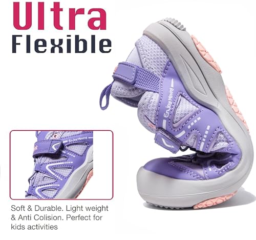 i78 Low Top Kids Boys Sports Hiking Shoes Breathable Synthetic Leather Sneakers Non-Slip Lightweight for Outdoor Running Trekking Trail Walking3