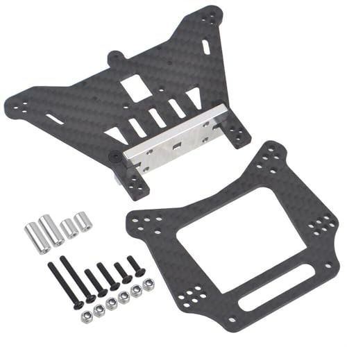 Carbon Front & Rear Shock Tower Mounts for Traxxas Slash 2WD Rustler VXL Bandit