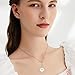 JKR Sterling Silver Y Lariat Necklace Round Jade Pendant Necklace Jewelry Birthday Mother's Day Gifts for Women Mom Girls Her Wife