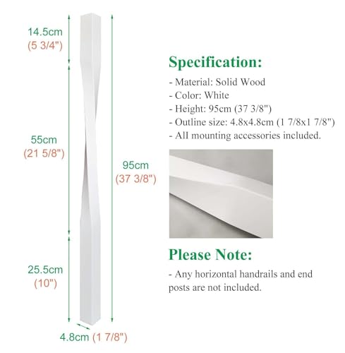 Pasamanos de madera maciza natural elegante para escaleras y terrazas 7
