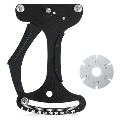 mizikuu Speichenspannungsmesser, Fahrradspeichen Tension Meter Kalibrierwerkzeug mit Spezifikation Bremssättel Fahrrad Speichenspanner Einstellwerkzeug genau für Vielzahl von Speichen, Schwarz