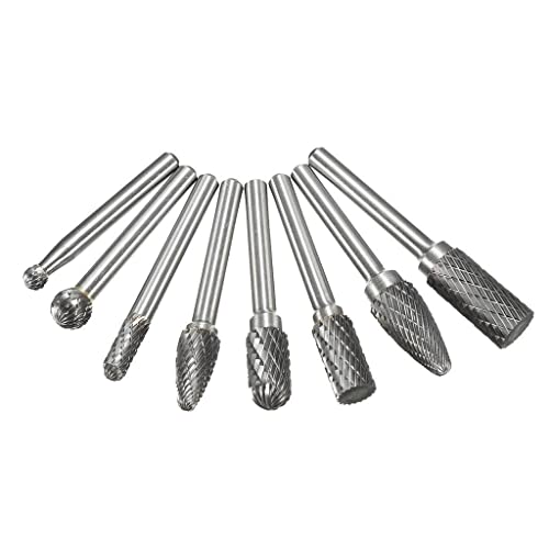 Juego de 8 fresas de carburo 1/4'' miniatura 1