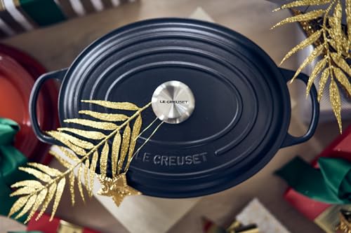 Le Creuset Cocotte oval de hierro fundido, 40 cm, 13, 9 L, Todas Las Fuentes de Calor incluso inducción, Negro Mate, 21178400000430