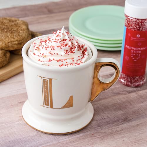 Image of Sweets Indeed Peppermint Sugar Topping - 5.11 oz Holiday Candy Cane Finish | Festive Peppermint Sugar for Cakes, Cookies, Hot Cocoa & Christmas Desserts