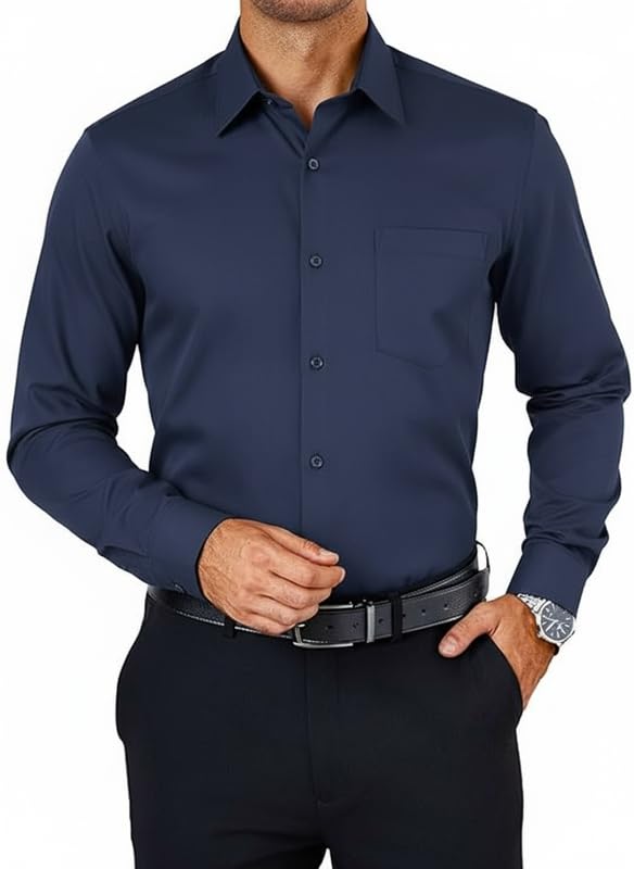 OOMPH! Solid Men’s Cotton Full Sleeve Shirt | Casual | Plain |Half Sleeve |-Regular Fit | Shirt for Men (Also Avaible in Plus Size)