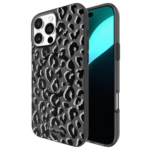 Coque iPhone 16 Pro Max protection MagSafe motif léopard Kate Spade