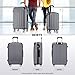 BEIBYE 2045 Zwillingsrollen 3tlg. Reisekoffer Koffer Kofferset Trolleys Hartschale in 20 Farben (2045-Dark Grey-Set)