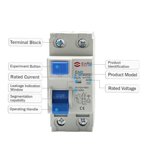 Disjoncteur électromagnétique 2P pour éliminer les risques de fuite de courant - 5