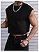SweatyRocks Men's Slogan Graphic Tank Top Sleeveless Muscle Gym Shirts Crop Top Undershirts Black Large