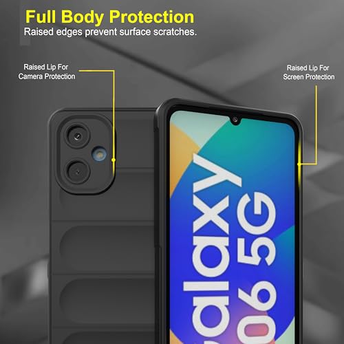 Image of Zapcase Back Case Cover for Samsung Galaxy F06 5G | Compatible for Samsung Galaxy F06 5G Back Cover | Liquid Silicon Magic Case with Camera Protection | Black