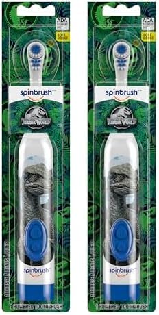 Arm Hammer Spinbrush - Cepillo de dientes para niños funciona con pilas mundo jurásico el diseño puede variar paquete de 2