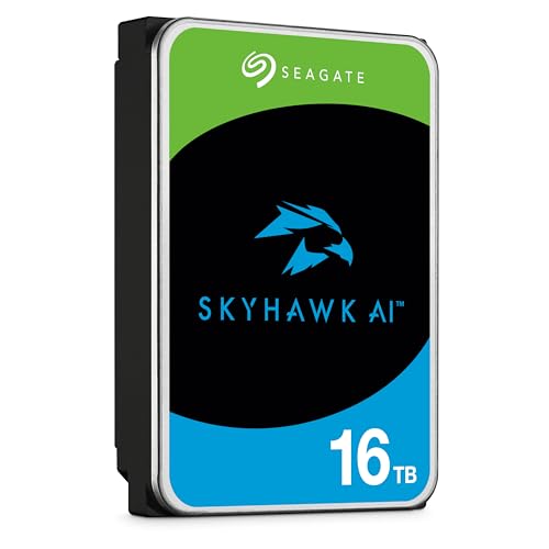 Image of Seagate Skyhawk AI 16TB Video Internal Hard Drive HDD - 3.5 Inch SATA 6Gb /s 512MB Cache for DVR NVR Security Camera System with Drive Health Management and in-House Rescue Services (ST16000VE004)