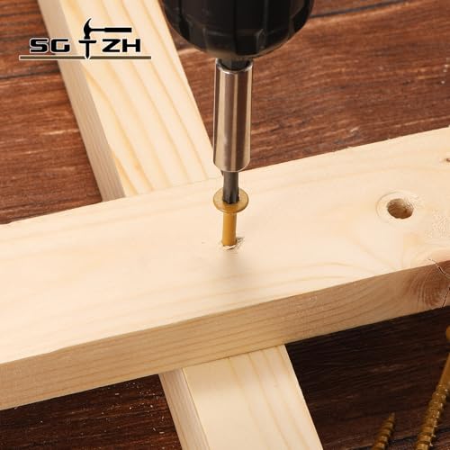 Image of #10 x 3-1 /2 inch Deck Screws (348Pcs) 6lb. Exterior Wood Screws. Carbon Steel, Tan, Flat Head, Rust Resistant epoxy Coated, with T25 Star Bit