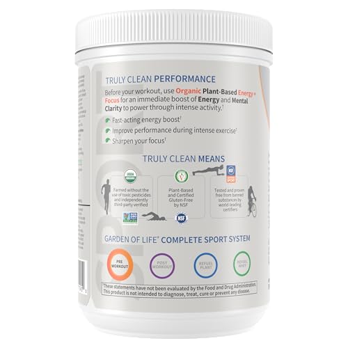 Garden of Life Sport Organic Plant-Based Energy + Focus Powder, 30 Servings - image 5