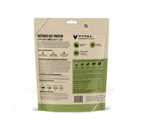 Vital Essentials Freeze Dried Raw Cat Food, Rabbit Mini Patties Entree, 3.75 oz