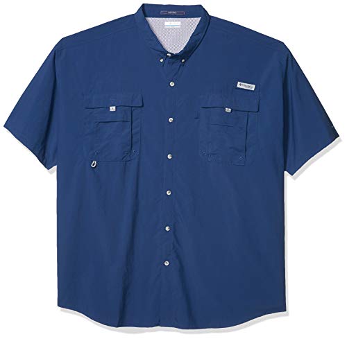 Columbia Menâ€™s PFG Bahama II Short Sleeve Shirt , Carbon, X-Large