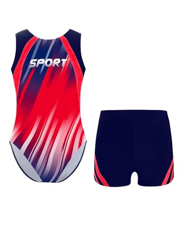 Zaldita Jungen Turnanzug Ärmellos Trikot mit Gymnastik Shorts Kinder Ballett Tanzoutfit Gymnastikanzug Bekleidungsset Training Outfit Rot 110-116 Zaldita Jungen Turnanzug Ärmellos Trikot mit Gymnastik Shorts Kinder Ballett Tanzoutfit Gymnastikanzug Bekleidungsset Training Outfit Rot 110-116