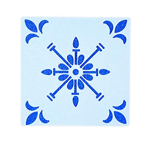 Fleur-De-Lis Design Tile Stencil 190 Micron Mylar Washable Reusable 10cm x 10cm